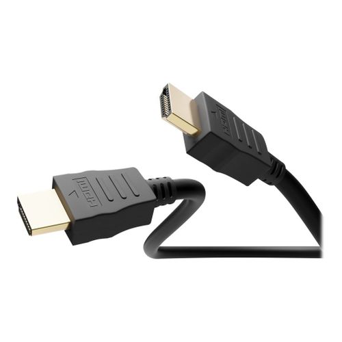goobay - High speed - câble HDMI avec Ethernet - HDMI mâle pour HDMI mâle - 1.5 m - noir - rond, support 8K