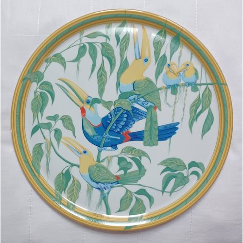 Plat À Tarte Hermès "Toucans"