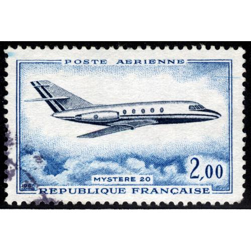 Timbre Mystere 20,Poste Aérienne,2,00,République Française,1965,Gandon