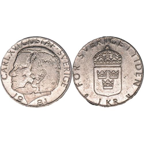 Suède - 1981 - 1 Couronne - Monnaie Courante - L054
