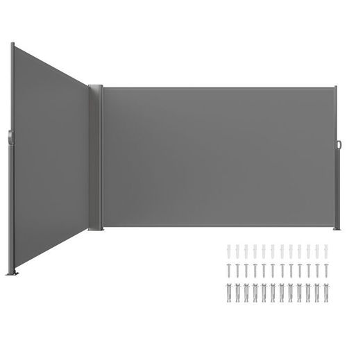 Paravent Retractable Exterieur Double-VEVOR-71x236 pouces-Auvent Store-Latéral Enroulable Protège du Soleil ou du Vent