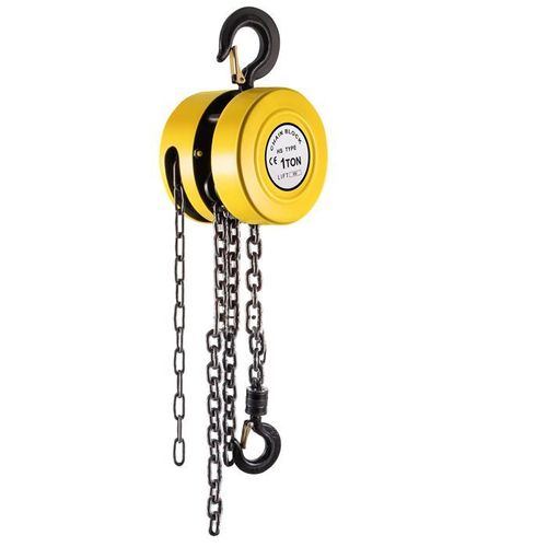Palan à Chaine 1 T-VEVOR-Acier-Levage Maximale de 6 m, 1000 kg-Crochet de Sécurité-360°-Lever Charge Lourd-Usine Entrepôt Quais