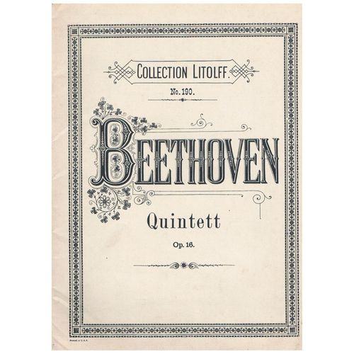 Beethoven - Quintette Pour Piano Et Vents En Mi Bémol Majeur Opus 16