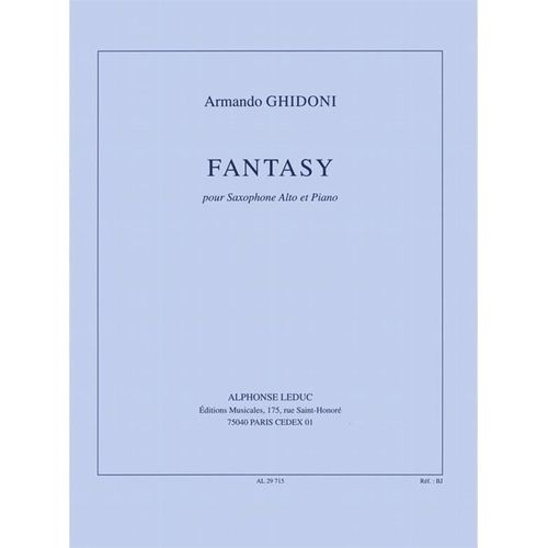 Fantasy Pour Saxophone Alto Et Piano