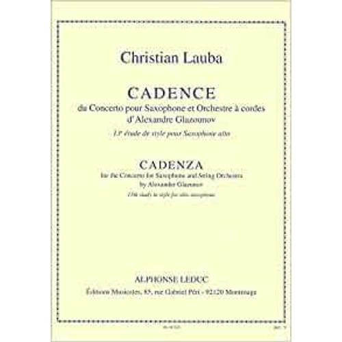 Lauba Christian Cadence Cadenza Du Concerto Pour Saxophone Et Orchestre À Cordes 13e Étude De Style