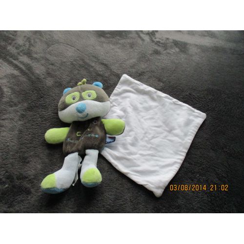 Doudou Panda Cajou Avec Son Mouchoir Sucre D'orge
