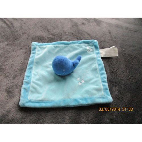 Doudou Plat Baleine Bleu Kimbaloo