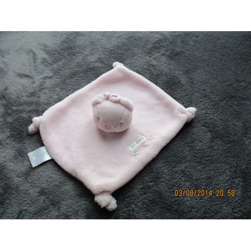 Doudou Plat Ours Rose Absorba