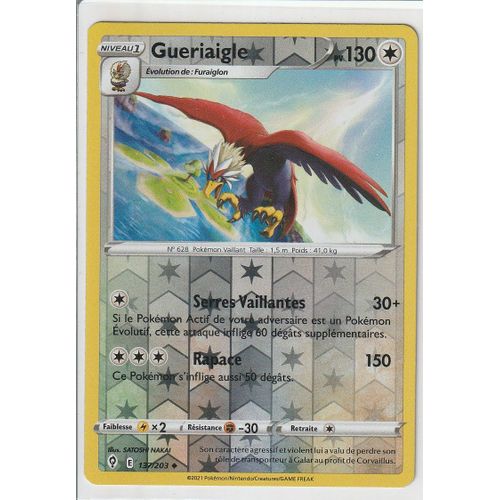 Carte Pokemon - Gueriaigle - 137/203 - Reverse - Épée Et Bouclier 7 - Evolution Céleste - Eb7 - Vf