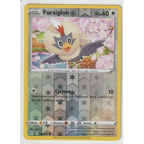Carte Pokemon - Furaiglon - 136/203 - Reverse - Épée Et Bouclier 7 - Evolution Céleste - Eb7 - Vf