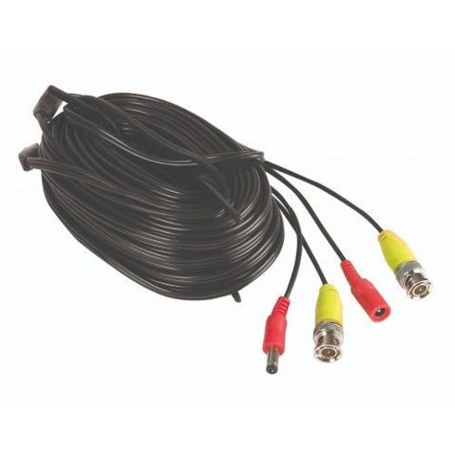 Yale - Rallonge électrique/vidéo - BNC, power DC jack mâle pour BNC, power DC jack - 30 m