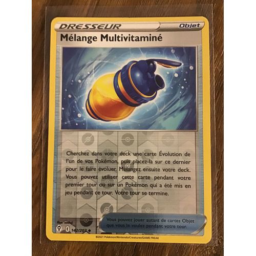 Dresseur Mélange Multivitaminé Reverse 142/203 Série Épée Et Bouclier Évolution Céleste