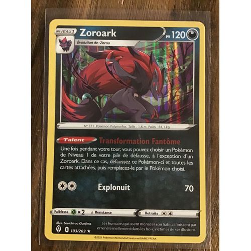 Zoroark Holographique 103/203 Série Épée Et Bouclier Évolution Céleste