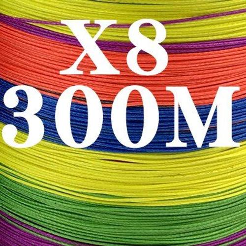 X8 Multicolor 300m-10 -Fil De Pêche Tressé Pe,Multifilament,Carpe De Mer,12 Brins 9 Brins 8 Brins,1000/500/300/100m