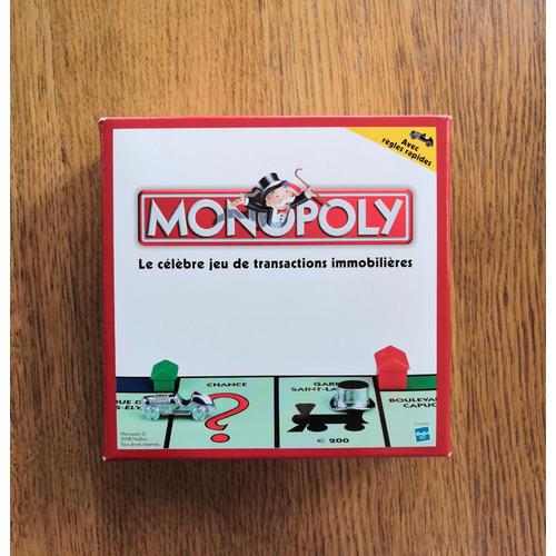 8 Ans HASBRO Monopoly Classique Jeu Immobilier Edition Voyage 