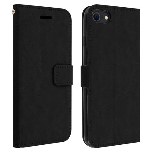 Housse Iphone Se 2022 / 2020 Et 8 / 7 Porte-Carte Fonction Support Noir