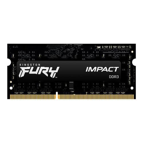 Kingston FURY Impact - DDR3L - module - 4 Go - SO DIMM 204 broches - 1866 MHz / PC3L-14900 - CL11 - 1.35 / 1.5 V - mémoire sans tampon - non ECC - noir