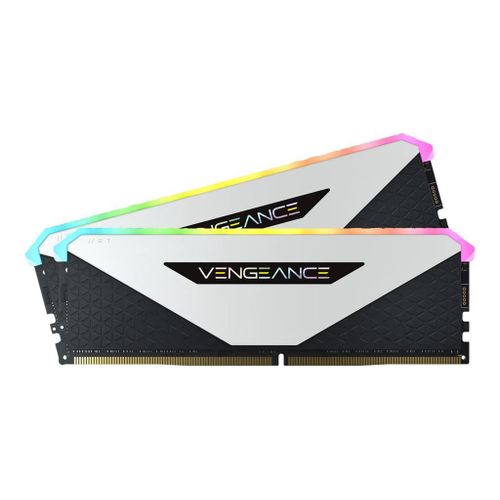 CORSAIR Vengeance RGB RT - DDR4 - kit - 16 Go: 2 x 8 Go - DIMM 288 broches - 3200 MHz / PC4-25600 - CL16 - 1.35 V - mémoire sans tampon - non ECC - blanc