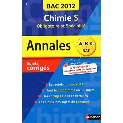 Chimie S - Sujets Corrigés
