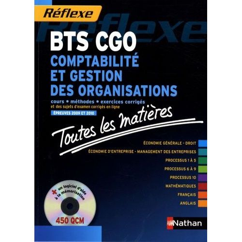 Toutes Les Matières Bts Cgo Comptabilité Et Gestion Des Organisations - (1 Cd-Rom)