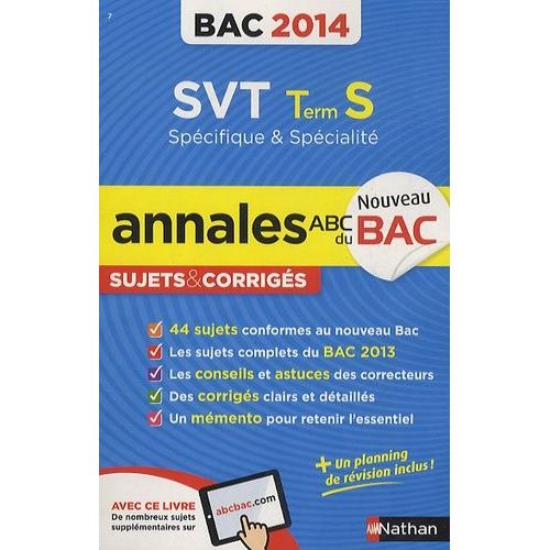 Svt Tle S Spécifique Et Spécialité - Annales, Sujets Corrigés