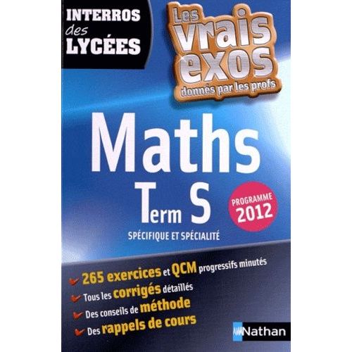 Maths Tle S Spécifique Et Spécialité - Programme 2012