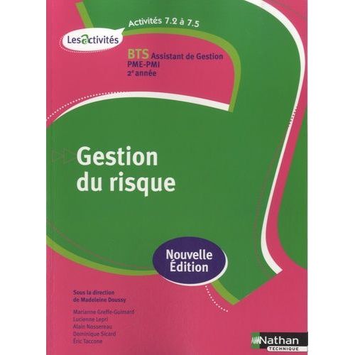 Gestion Du Risque Bts Assistant De Gestion Pme-Pmi 2e Année