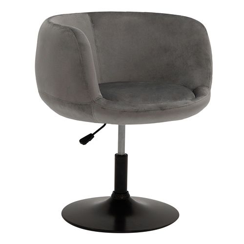 Tabouret De Bar En Velours Gris Nolan