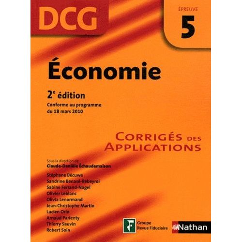 Economie Dcg Épreuve 5 - Corrigés Des Applications