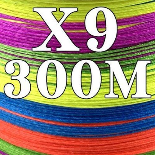 X9 Multicolor 300m-10 -Fil De Pêche Tressé Pe,Multifilament,Carpe De Mer,12 Brins 9 Brins 8 Brins,1000/500/300/100m