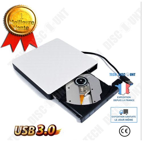 Lecteur Blu-ray externe USB3.0, nouveau graveur de DVD Lingwen universel pour ordinateur portable de bureau