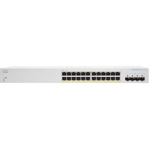 Cisco Business 220 Series CBS220-24T-4G - Commutateur - intelligent - 24 x 10/100/1000 + 4 x Gigabit SFP (liaison montante) - Montable sur rack