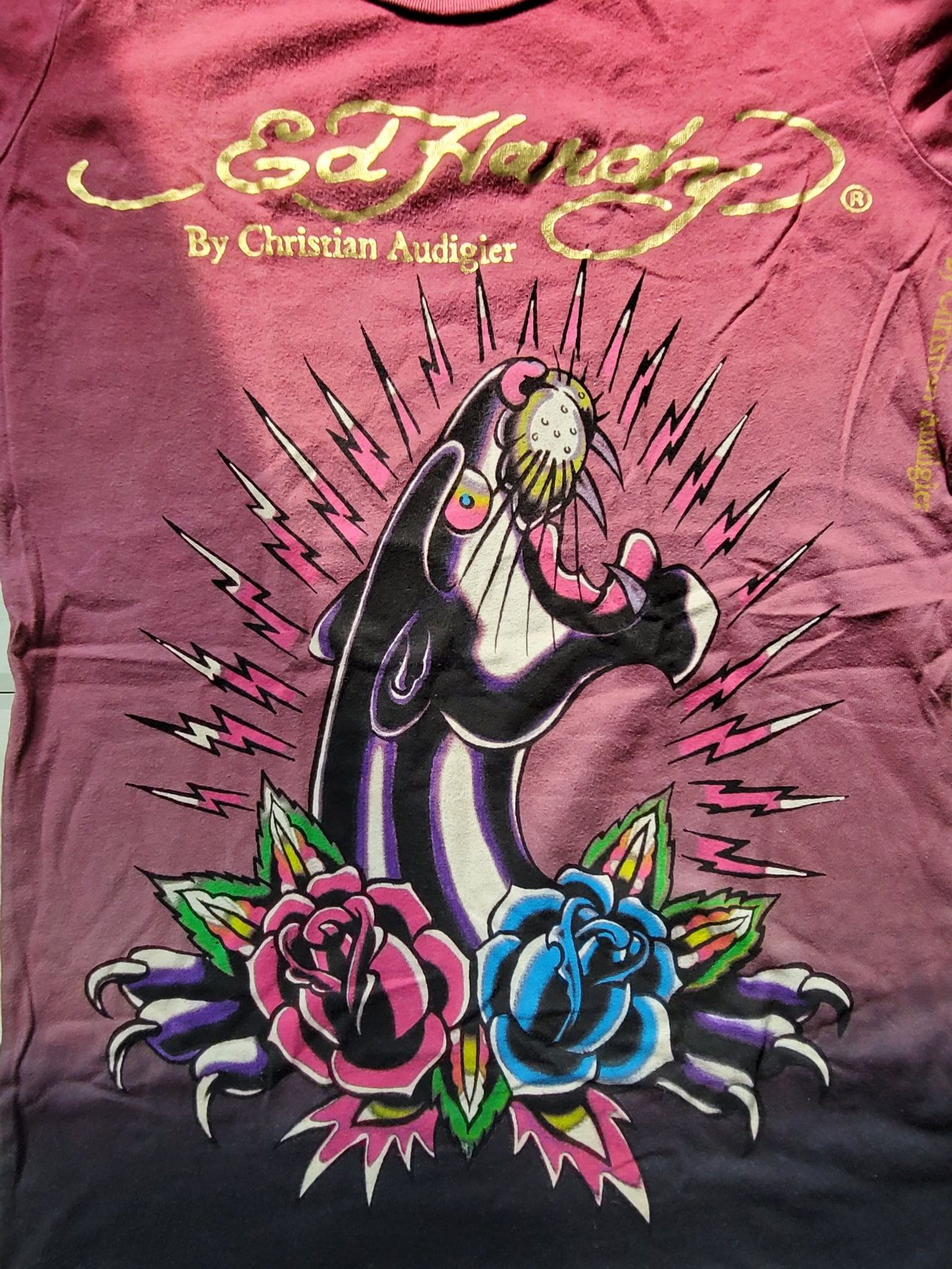 Ed Hardy by Christian Audigier T shirt bordeaux multico Love