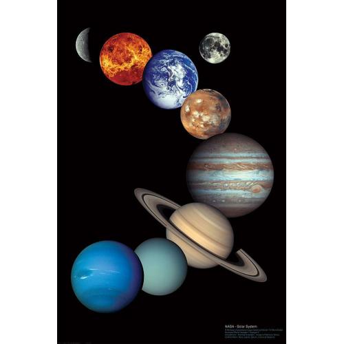 Nasa Système Solaire - Solar System - 61x91,5cm - Affiche / Poster Envoi Roulé