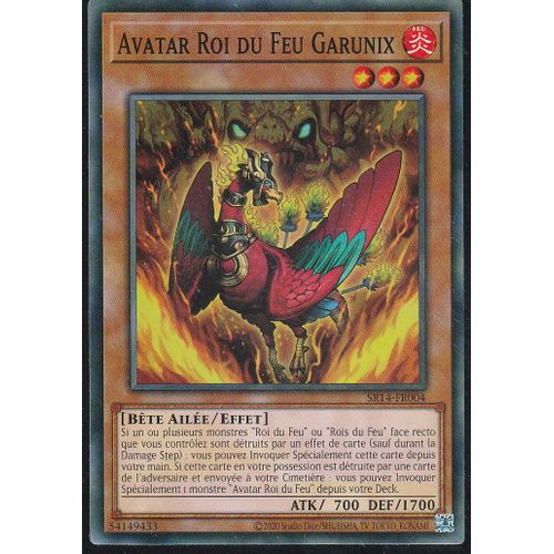 Carte Yu-Gi-Oh - Avatar Roi Du Feu Garunix - Sr14-Fr004