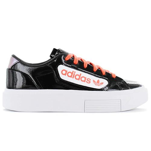 Baskets Adidas Originals Sleek Super W Chaussures Lackleder Ef4954 Noir
