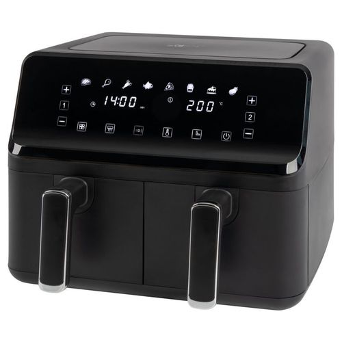 Doppel-heißluftfritteuse Fr 3804 H (schwarz, 2x 1.350 Watt)