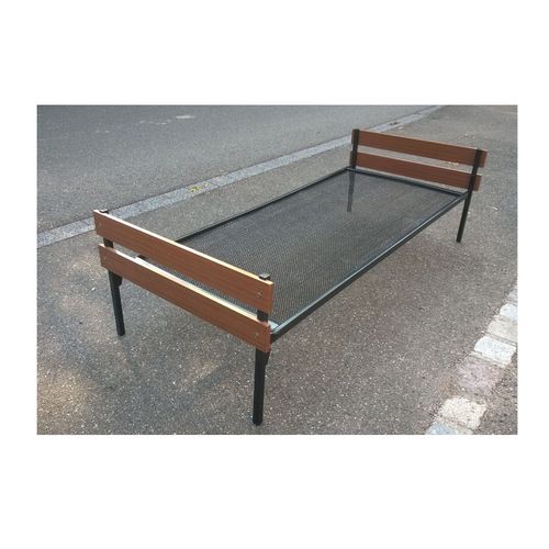 Lit Superposable Dico Hollande 1 Personne Mixte Banquette Bois Sommier Maille Acier Tres Pratique 90x190 Assemblage Ultra Simple Sans Vis Démontable À Plat