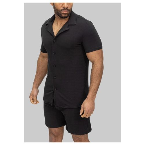 Ensemble Short,Chemise Noir Homme