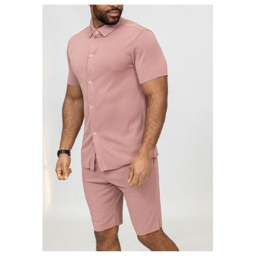Ensemble Short,Chemise Rose Homme