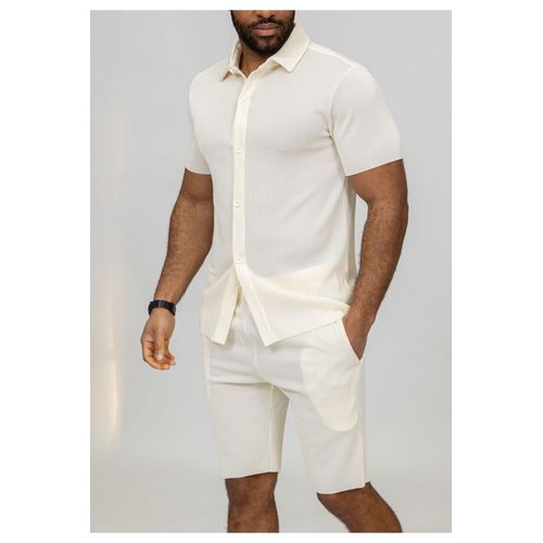 Ensemble Short,Chemise Blanc Homme