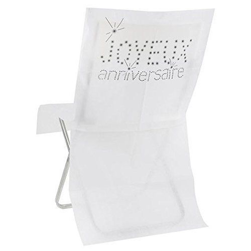 Santex 4539 Anniversaire Housse De Chaise Blanc