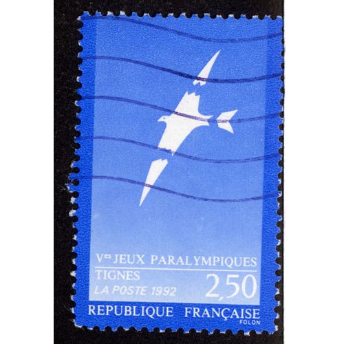 Timbre Ves Jeux Paralympiques Tignes,1992,République Française,2,50