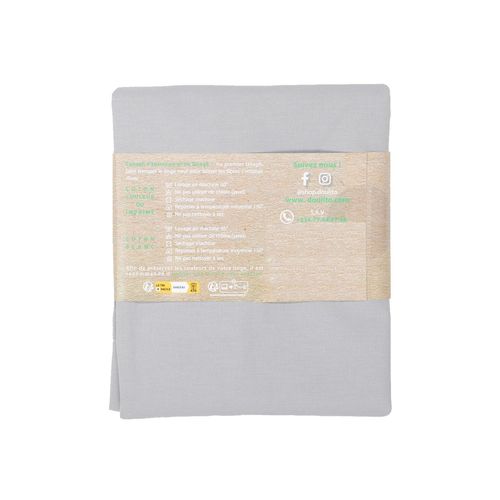 Taie De Traversin Doulito - 43x185 Cm - Made In France - Coton - Gris Gris