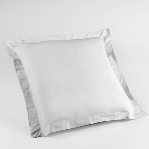 Taie D'oreiller Carrée - 63x63 Cm - Coton Bio - Blanc Blanc
