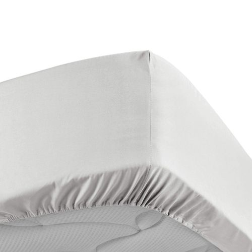 Drap Housse 90x190 Cm - Percale 100% Coton - Bonnet 30 Cm - Blanc Blanc