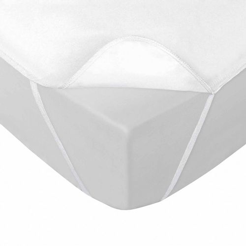 Alèse Avec Élastiques - 140x190 Cm - Éponge Impérméable - Blanc Blanc