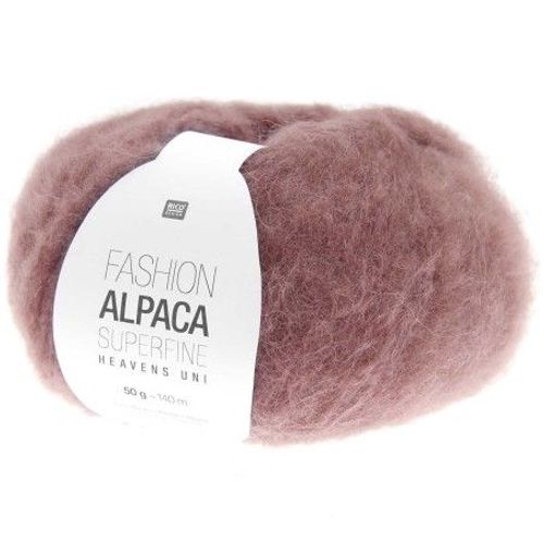 Fil De Laine À Tricoter Fashion Alpaca Superfine Heavens Uni - Rico Design 03 Vieux Rose