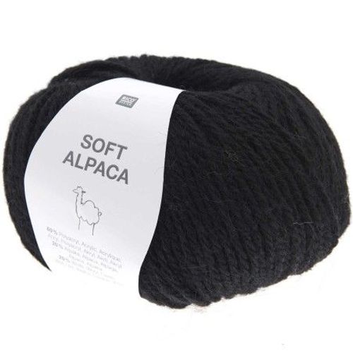 Pelote De Laine Et Alpaga Soft Alpaca - Rico Design 14 Noir