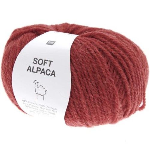 Pelote De Laine Et Alpaga Soft Alpaca - Rico Design 10 Rouge